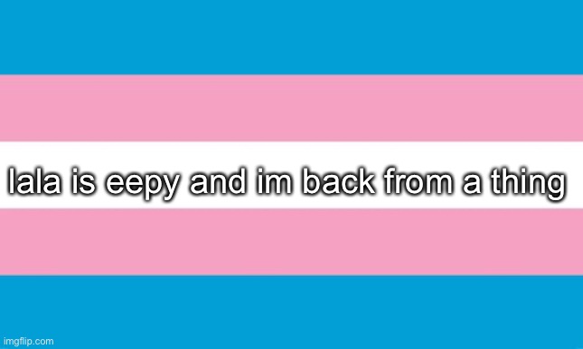 Transgender Flag | lala is eepy and im back from a thing | image tagged in transgender flag | made w/ Imgflip meme maker