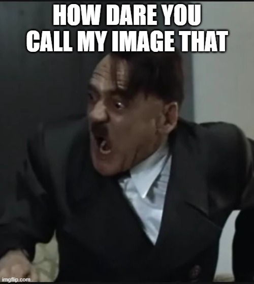 Me when my pictures are insulted | HOW DARE YOU CALL MY IMAGE THAT | image tagged in memes,dat face,suprised,hitler downfall | made w/ Imgflip meme maker