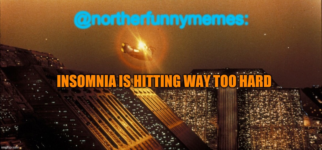 on top of that the birds are loud af | INSOMNIA IS HITTING WAY TOO HARD | image tagged in northerfunnymemes announcement template | made w/ Imgflip meme maker