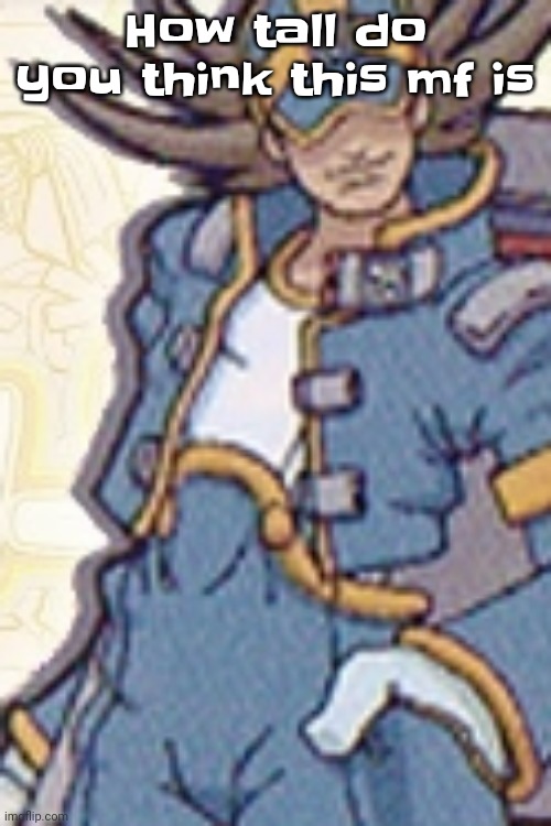 He dosent have a canonical height so | How tall do you think this mf is | made w/ Imgflip meme maker
