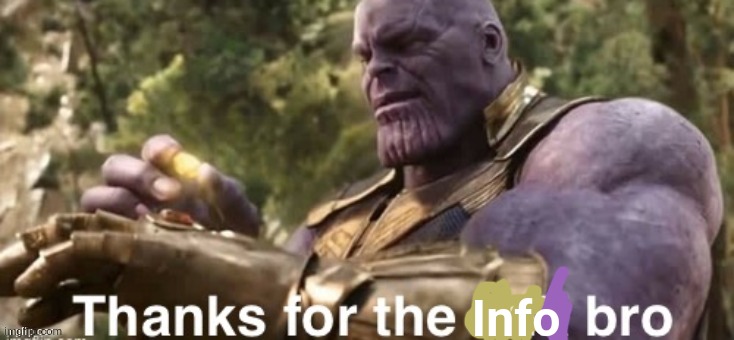 Thanks for the link bro | Info | image tagged in thanks for the link bro | made w/ Imgflip meme maker