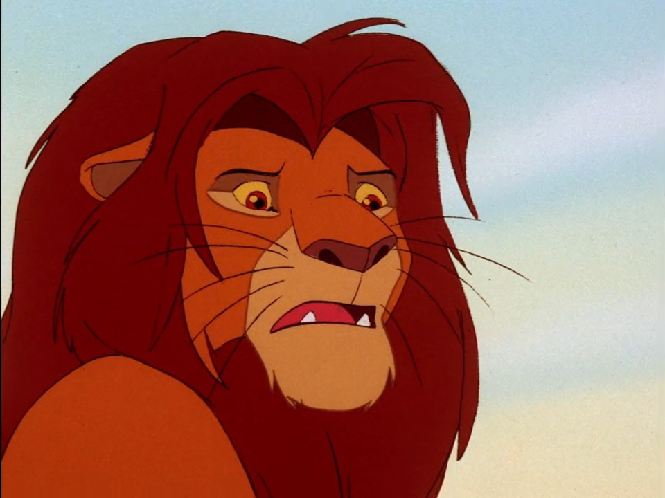 High Quality Concerned Simba Blank Meme Template