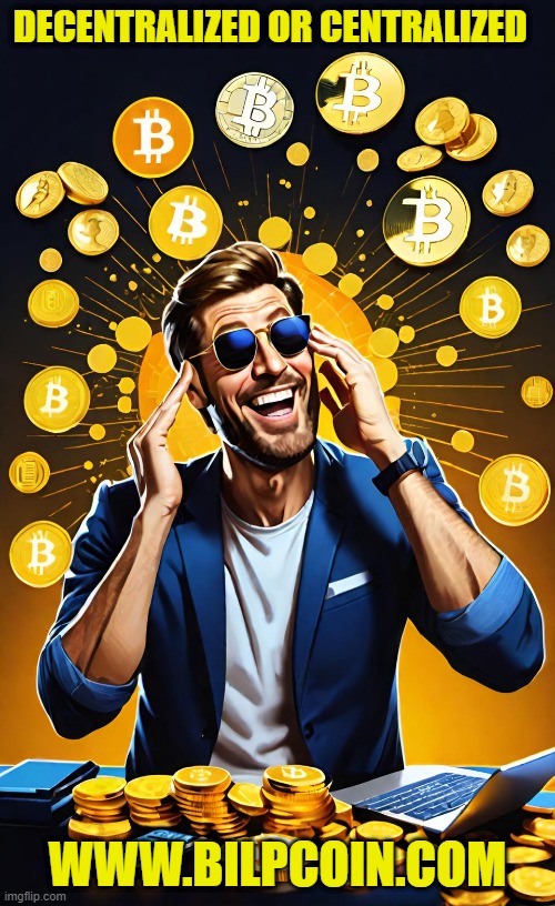 DECENTRALIZED OR CENTRALIZED; WWW.BILPCOIN.COM | made w/ Imgflip meme maker