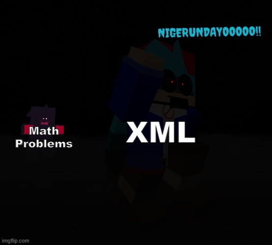 XML running away from Math Problems | XML; Math
Problems | image tagged in genocide xml running away from corrupted bf,fnf,fnf au,xml hatsune | made w/ Imgflip meme maker