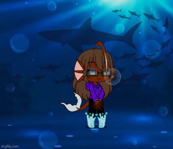 Bethany the anglerfish (taking the screenshot was torture) | image tagged in original character,oc,gacha club | made w/ Imgflip meme maker