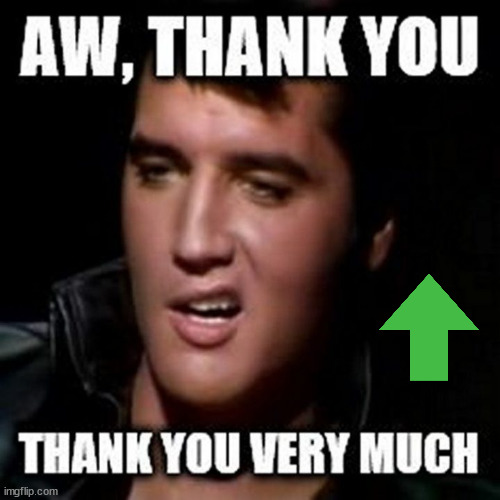 Elvis thank you | image tagged in elvis thank you | made w/ Imgflip meme maker