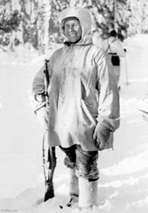 Simo Häyhä | image tagged in simo h yh | made w/ Imgflip meme maker