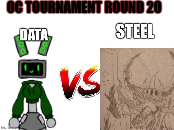 Oc tournament frame | OC TOURNAMENT ROUND 20; DATA; STEEL | image tagged in oc tournament frame | made w/ Imgflip meme maker