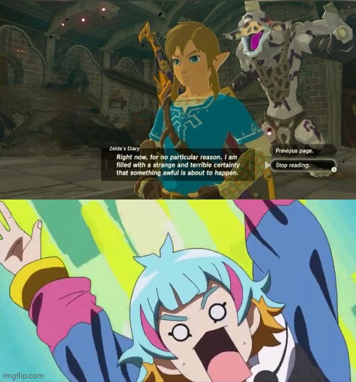 Link, behind you! | image tagged in funny,link | made w/ Imgflip meme maker