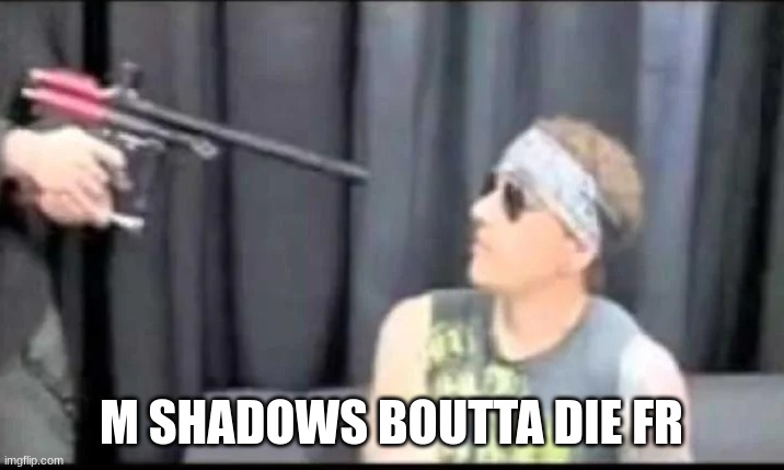 M SHADOWS BOUTTA DIE FR | image tagged in a7x,avenged sevenfold | made w/ Imgflip meme maker