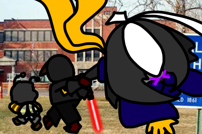 High Quality DarthSwede and Bee drag Cosmo.PNG to the psych ward Blank Meme Template