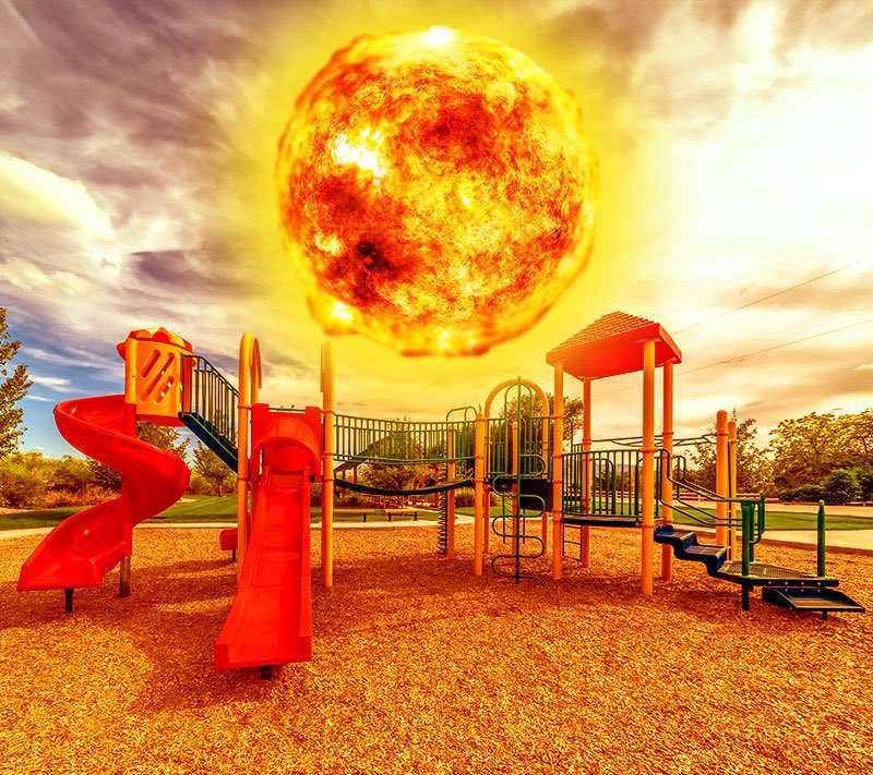 Sun Over Playground Blank Meme Template