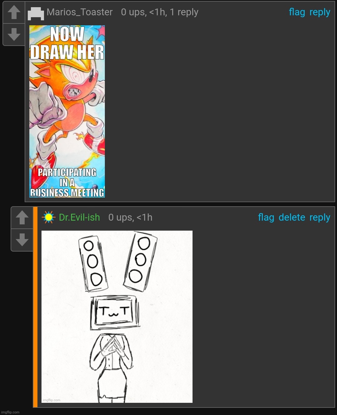I traced the hands from the trade offer meme | image tagged in drawing by evilish | made w/ Imgflip meme maker