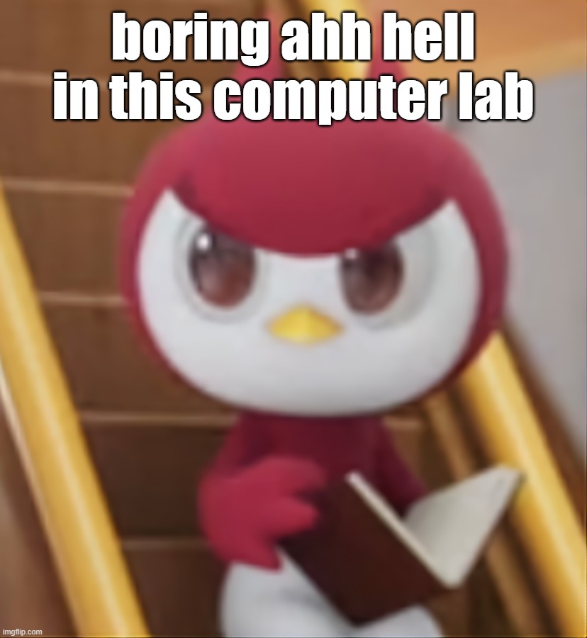 BOOK ❗️ | boring ahh hell in this computer lab | image tagged in book | made w/ Imgflip meme maker