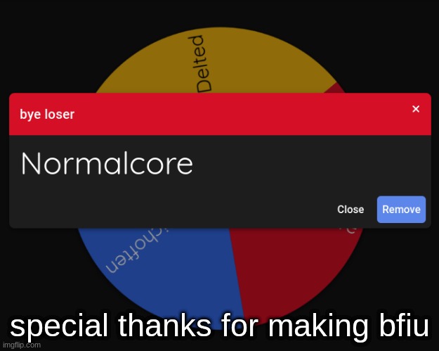 special thanks for making bfiu | made w/ Imgflip meme maker