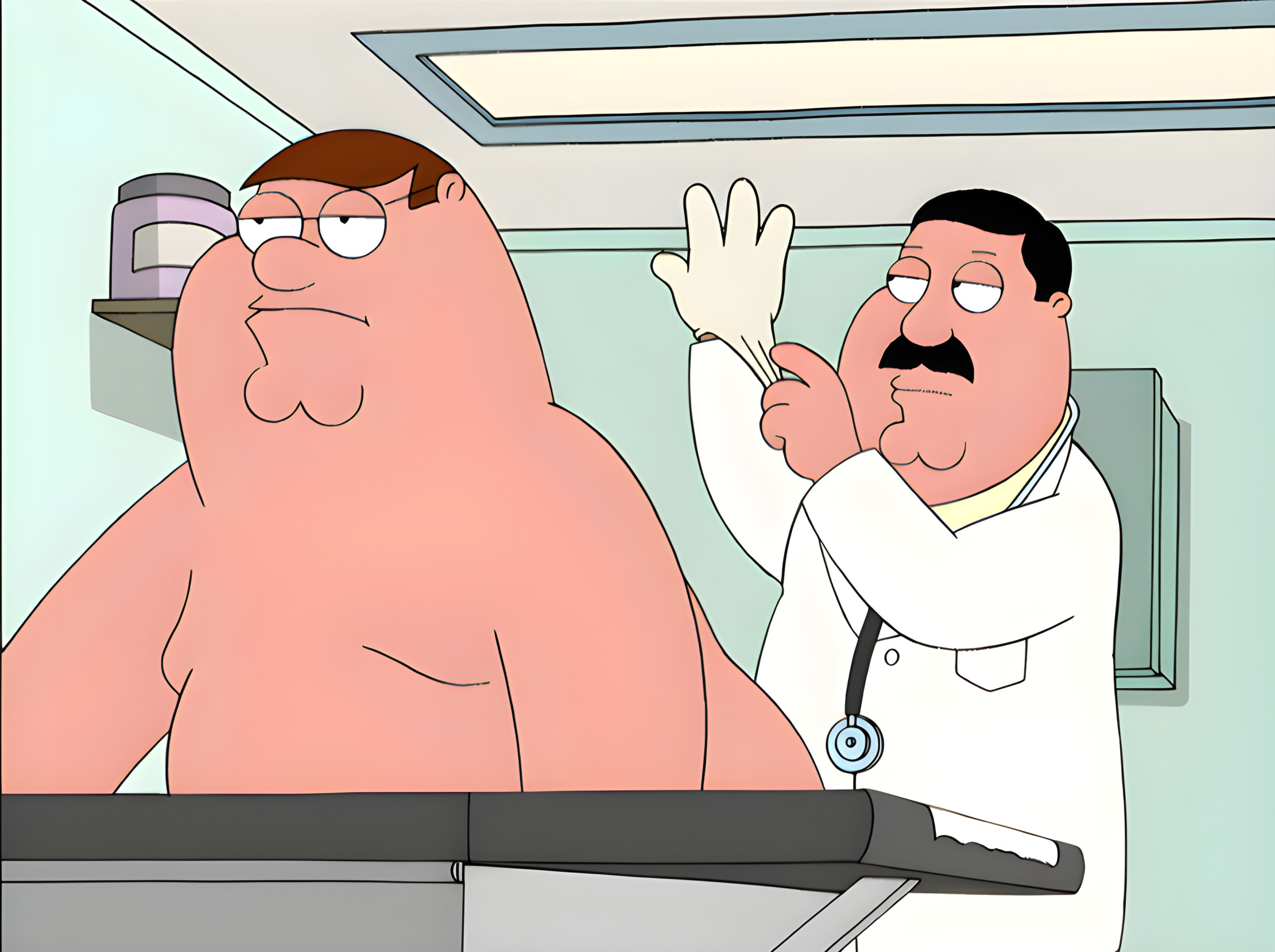 High Quality Family Guy - Prostate exam Blank Meme Template