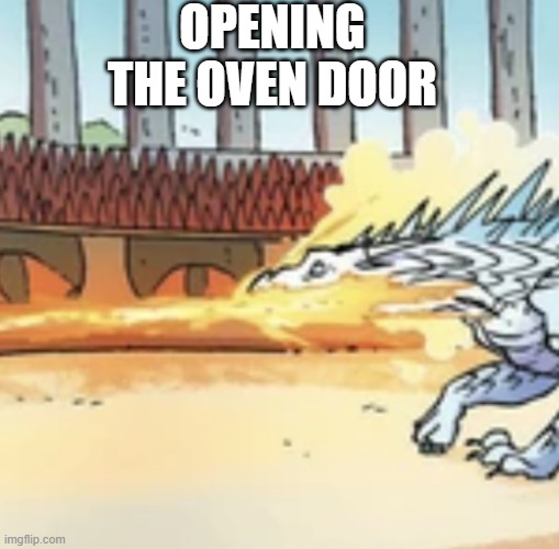 Fire and Ice | OPENING THE OVEN DOOR | image tagged in fire and ice | made w/ Imgflip meme maker