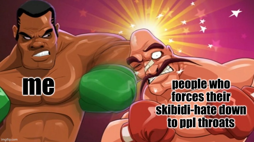 Sandman beating the shit out of soda popinski | me; people who forces their skibidi-hate down to ppl throats | made w/ Imgflip meme maker