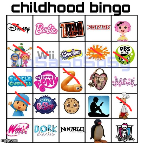 idr much from when i was younger so sucks to be me ig | image tagged in childhood bingo | made w/ Imgflip meme maker