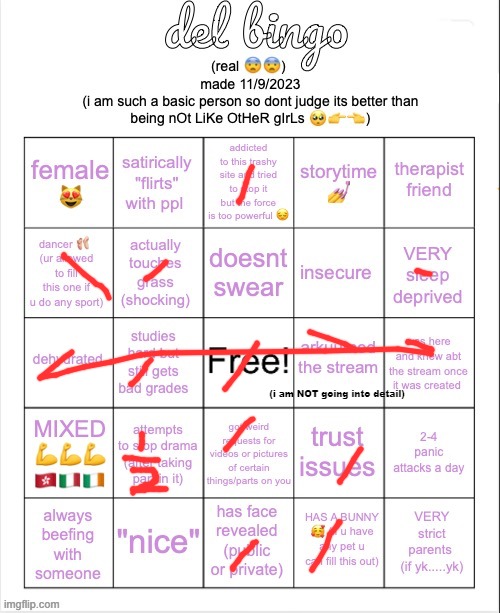 band is a sport. | (i am NOT going into detail) | image tagged in del bingo real | made w/ Imgflip meme maker