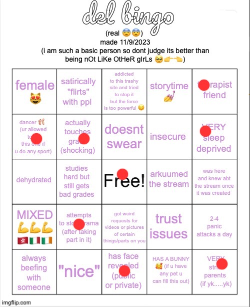 del bingo (real) | image tagged in del bingo real | made w/ Imgflip meme maker