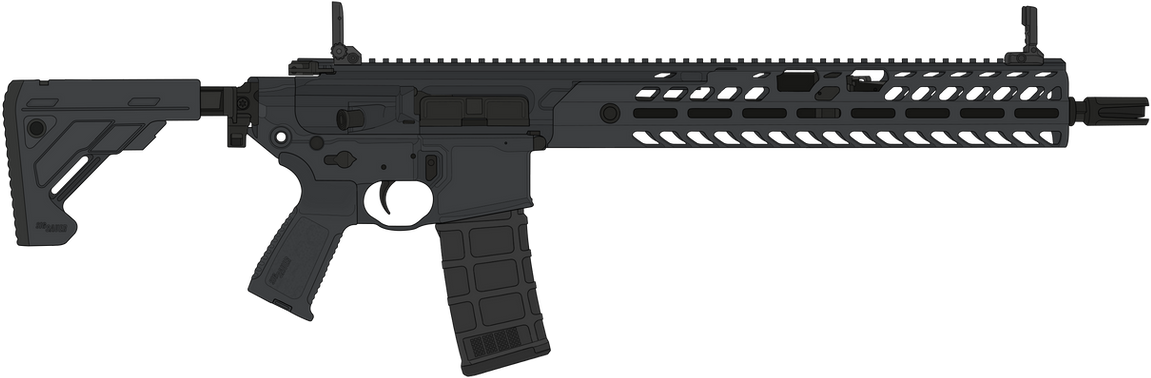 SIG MCX Virtus (Grey) Blank Meme Template