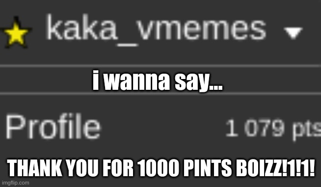 YE BOIIIIIIIIIIIIIIIIIIIIIIIIIII | i wanna say... THANK YOU FOR 1000 PINTS BOIZZ!1!1! | image tagged in points,we did it boys,haha yes | made w/ Imgflip meme maker