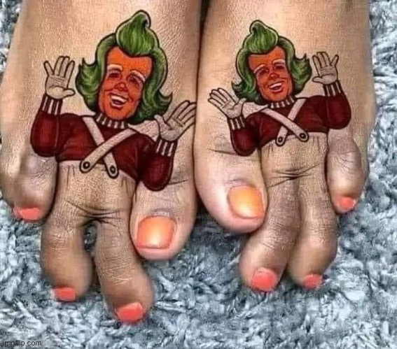 Toes be cursed | image tagged in toes,oompa loompa,oompa loompas | made w/ Imgflip meme maker