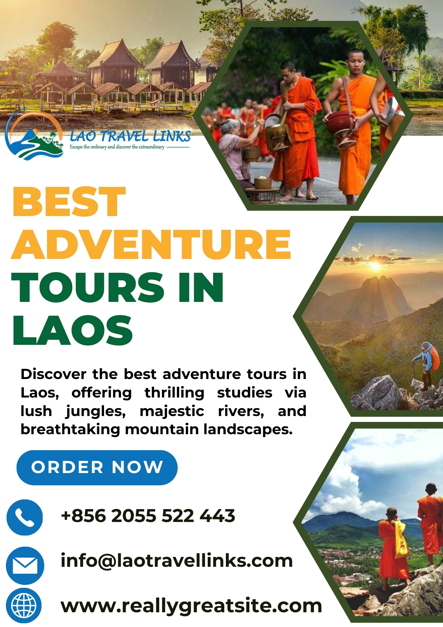 Best Adventure Tours In Laos Blank Meme Template