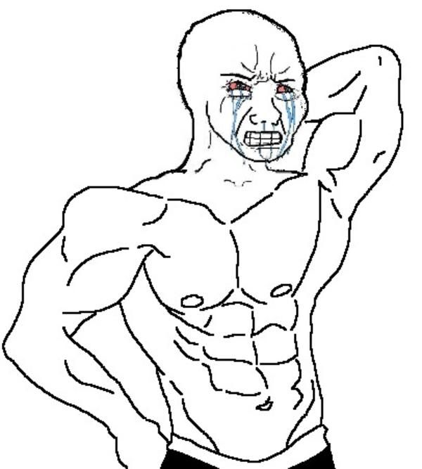 High Quality Crying fit wojak Blank Meme Template