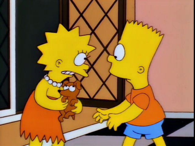 Bart Lisa Dog One Blank Meme Template