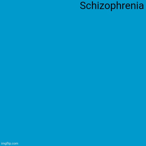 Blank Weezer blue album edit | Schizophrenia | image tagged in blank weezer blue album edit | made w/ Imgflip meme maker