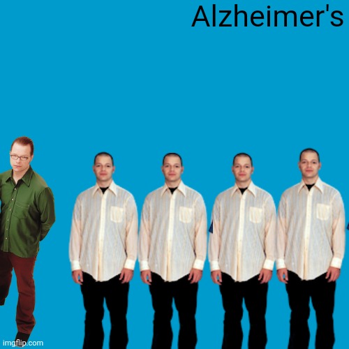 Blank Weezer blue album edit | Alzheimer's | image tagged in blank weezer blue album edit | made w/ Imgflip meme maker