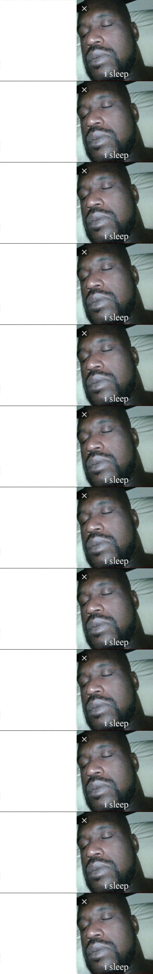 Sleeping Shaq Sequence * 12 Blank Meme Template