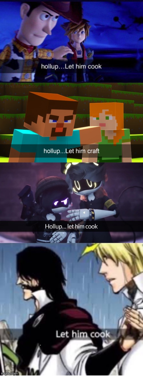 image tagged in hollup let him cook,hollup let him craft,let him cook | made w/ Imgflip meme maker