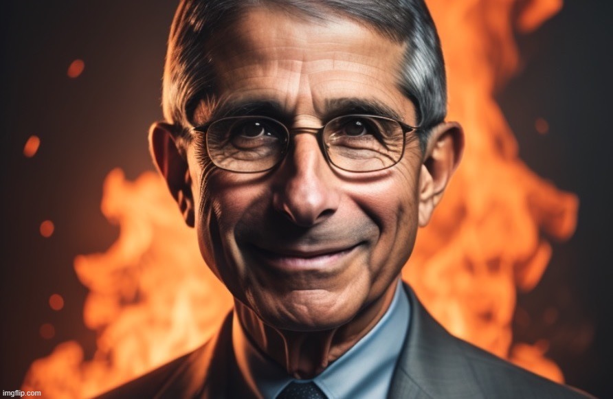 Fauci, burn in hell | image tagged in fauci burn in hell | made w/ Imgflip meme maker