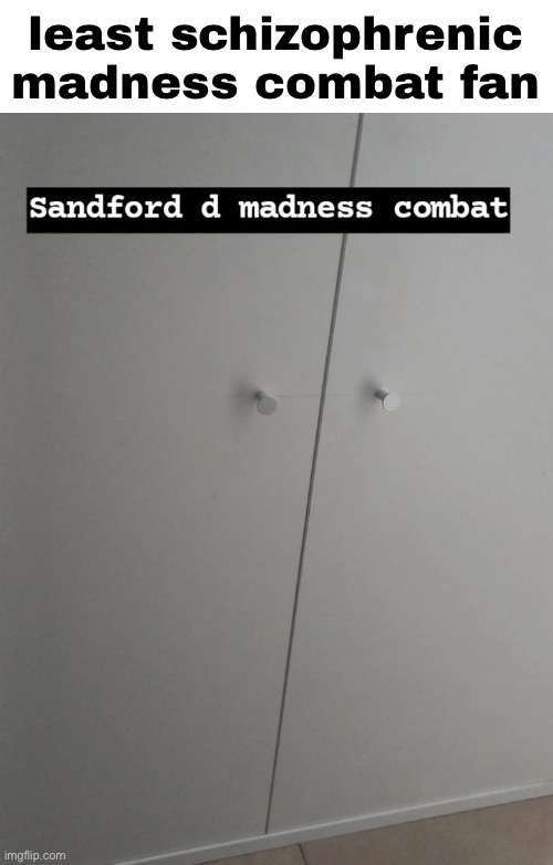 least schizophrenic madness combat fan | made w/ Imgflip meme maker
