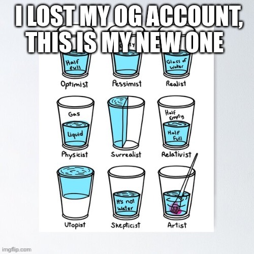 I LOST MY OG ACCOUNT, THIS IS MY NEW ONE | image tagged in lost account | made w/ Imgflip meme maker