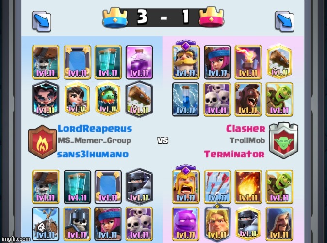 somehow we were randomly matched in 2v2 with the same deck | made w/ Imgflip meme maker