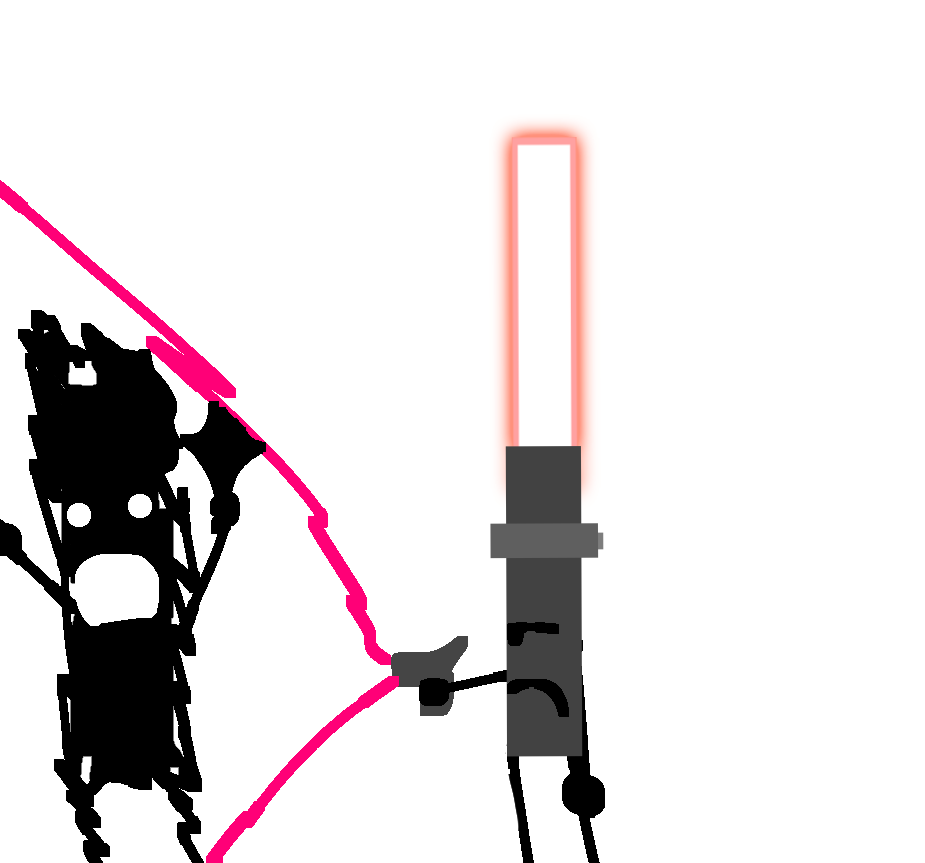 Lightsaber destroying boney Blank Meme Template