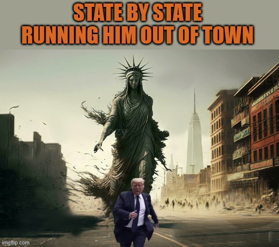 IT'S TIME TO CLEAN HOUSE.... | STATE BY STATE
RUNNING HIM OUT OF TOWN | image tagged in rats,clown car republicans,spring cleaning,donald trump is an idiot | made w/ Imgflip meme maker