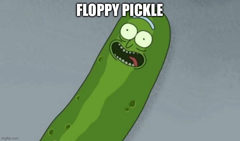 Pickle rick | FLOPPY PICKLE | image tagged in pickle rick | made w/ Imgflip meme maker