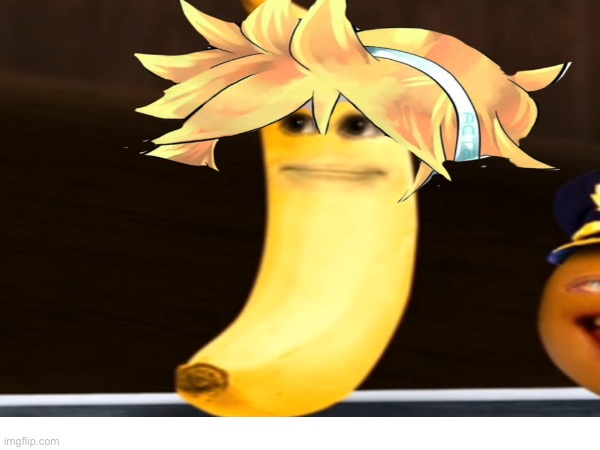 Banana Len | image tagged in fruit,vocaloid | made w/ Imgflip meme maker