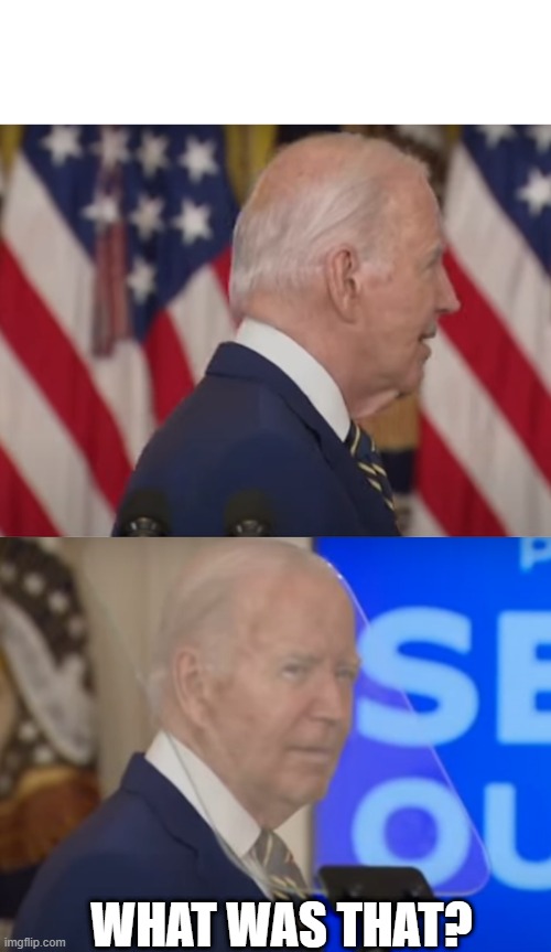 Biden What was that? | WHAT WAS THAT? | image tagged in joe biden,biden,confused,shocked face,what | made w/ Imgflip meme maker
