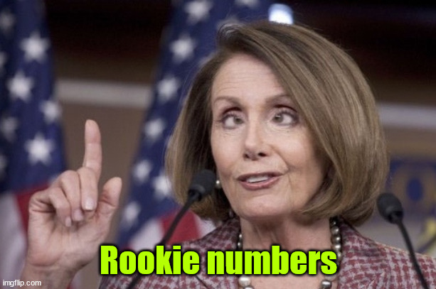 Nancy pelosi | Rookie numbers | image tagged in nancy pelosi | made w/ Imgflip meme maker