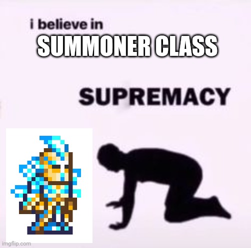 Summoner class is the best class, change my mind. | SUMMONER CLASS | image tagged in i believe in supremacy,memes,terraria,video games | made w/ Imgflip meme maker