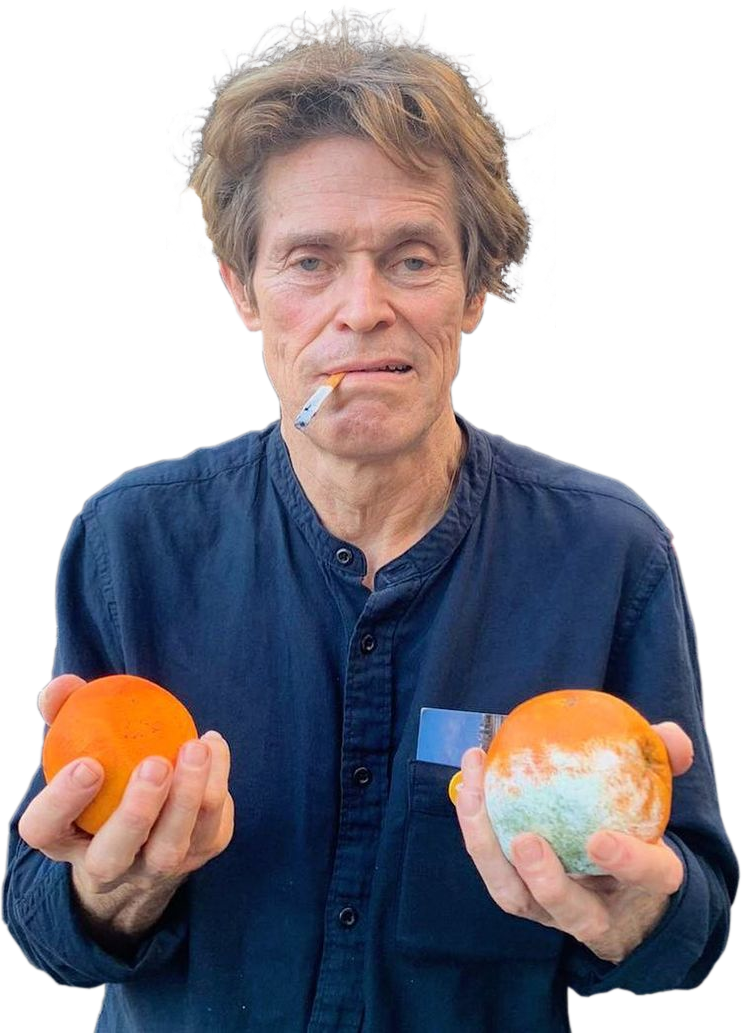 Willem Dafoe Oranges Blank Meme Template