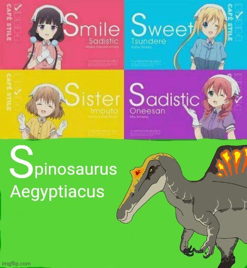 Blend S  | S; pinosaurus; Aegyptiacus | image tagged in blend s | made w/ Imgflip meme maker