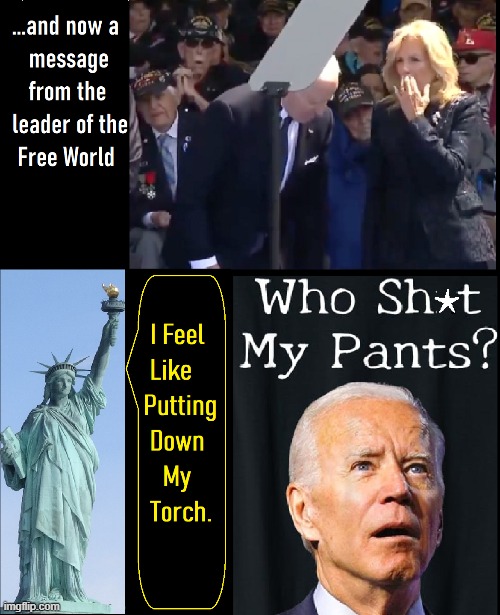 Ladies & Gentlemen, the president of the United States | image tagged in vince vance,memes,joe biden,jill biden,statue of liberty,incontinence | made w/ Imgflip meme maker