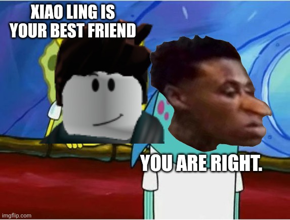 Quandale Dingle and Xiao Ling are teammates and bffs. | XIAO LING IS YOUR BEST FRIEND; YOU ARE RIGHT. | image tagged in pop up school 2,pus2,xiao ling,quandale dingle,bffs,memes | made w/ Imgflip meme maker